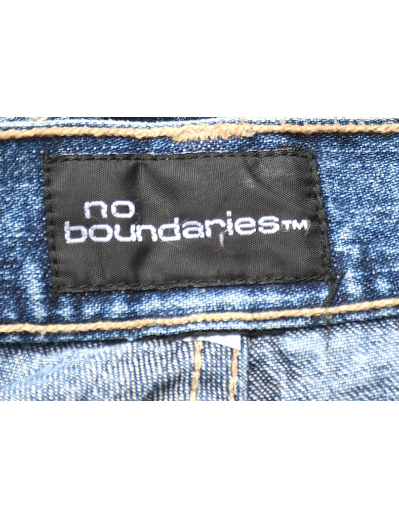 Medium Wash Cut-off Denim Shorts - W32 L3