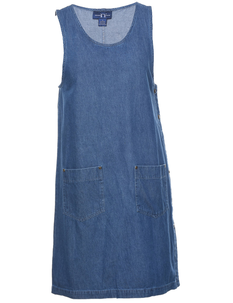 Medium Wash Denim Dress - M