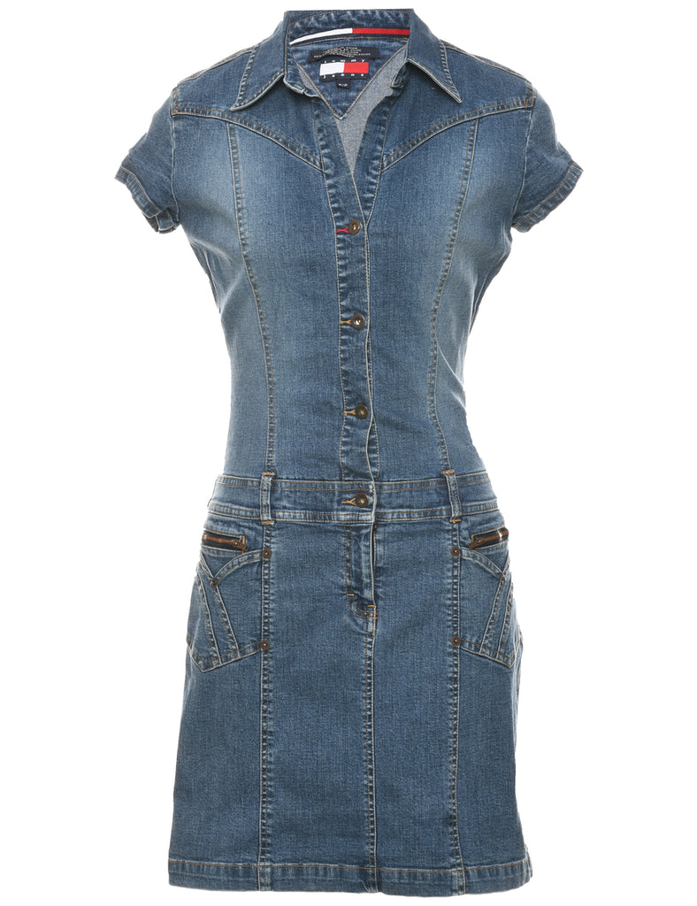 Medium Wash Denim Dress - S