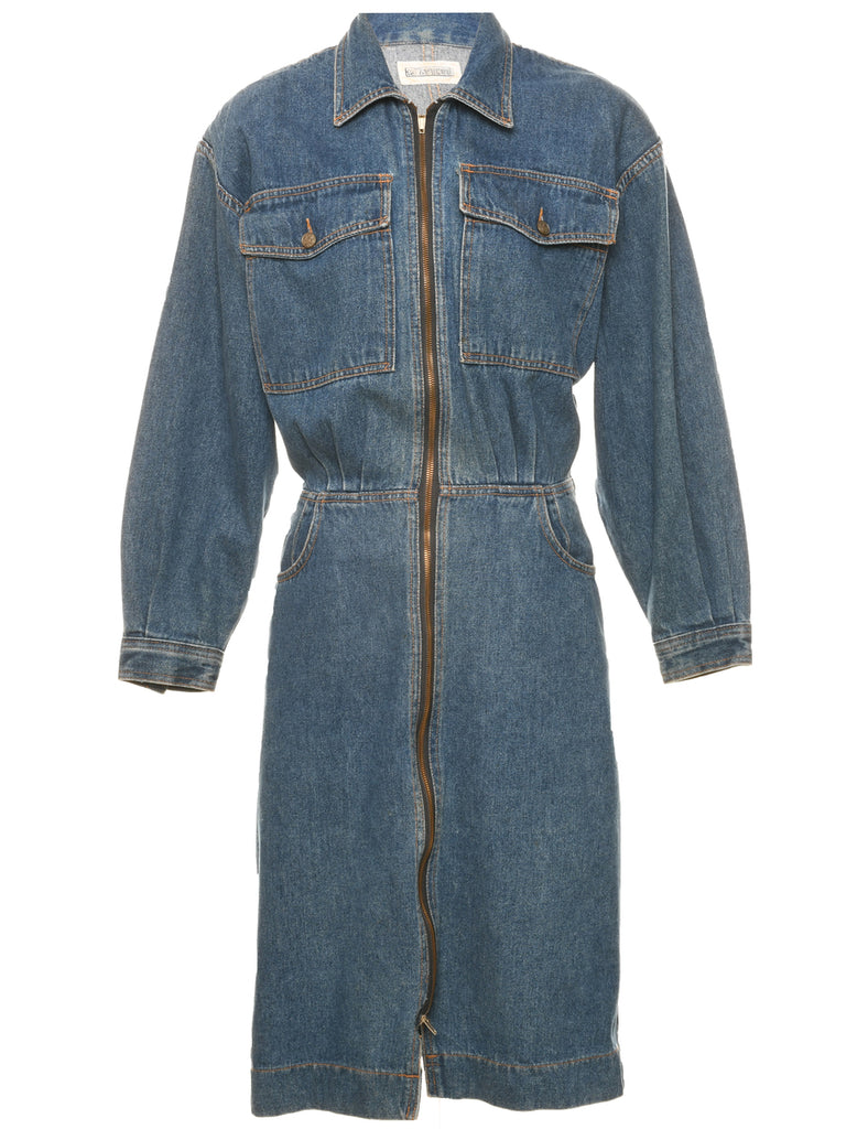 Medium Wash Denim Dress - M