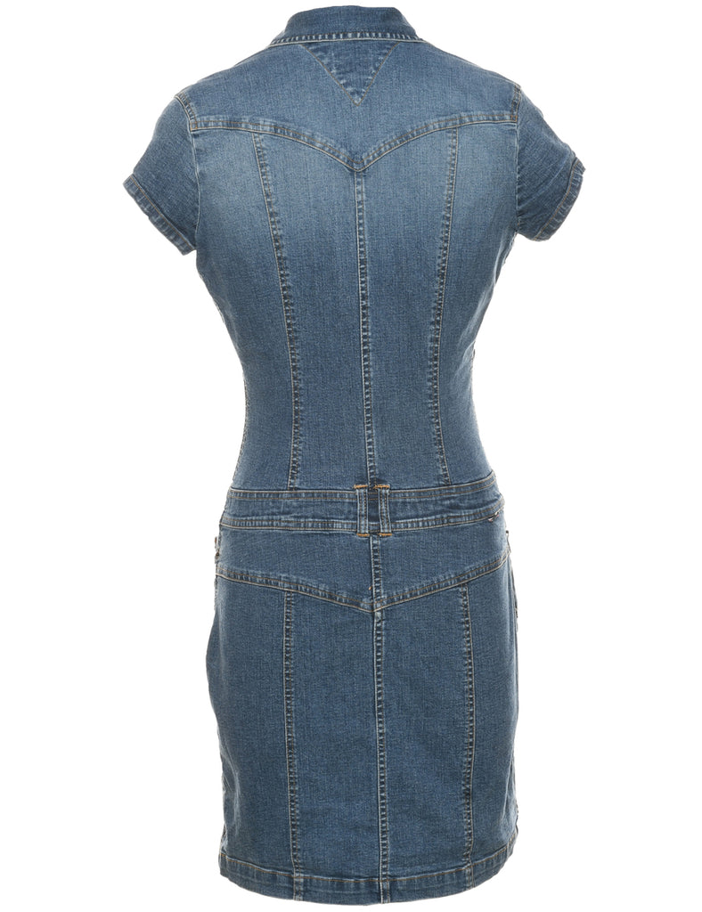 Medium Wash Denim Dress - S