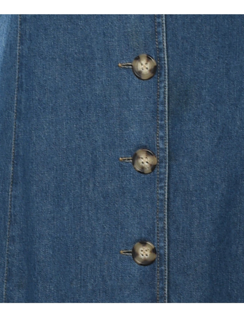 Medium Wash Denim Dress - L