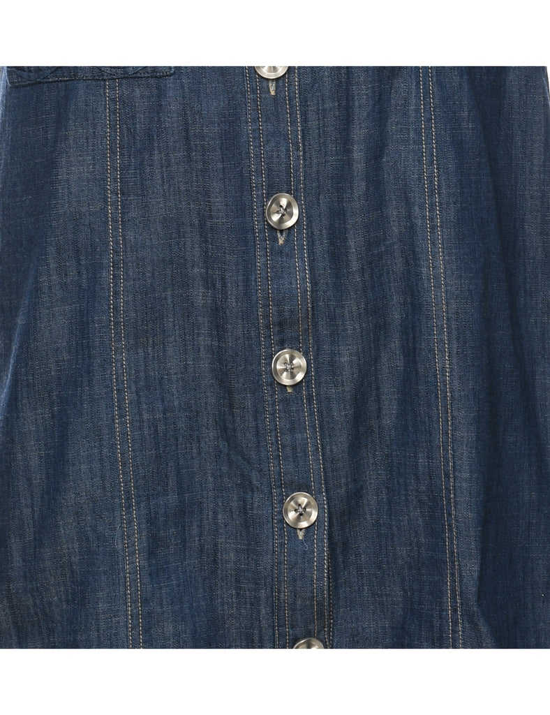Medium Wash Denim Dress - S
