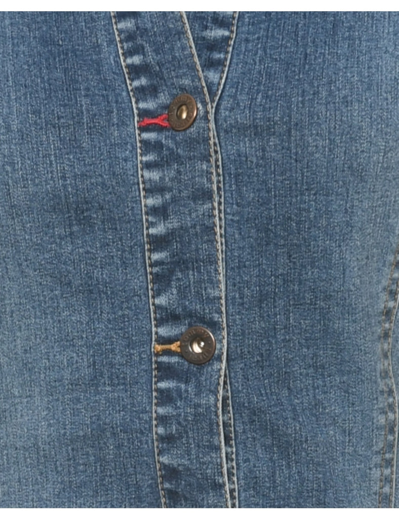 Medium Wash Denim Dress - S