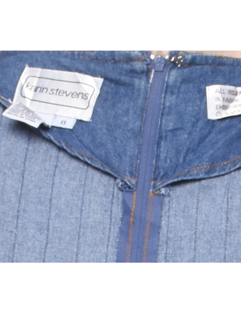 Medium Wash Denim Dress - L
