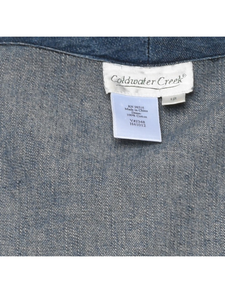 Medium Wash Denim Dress - L