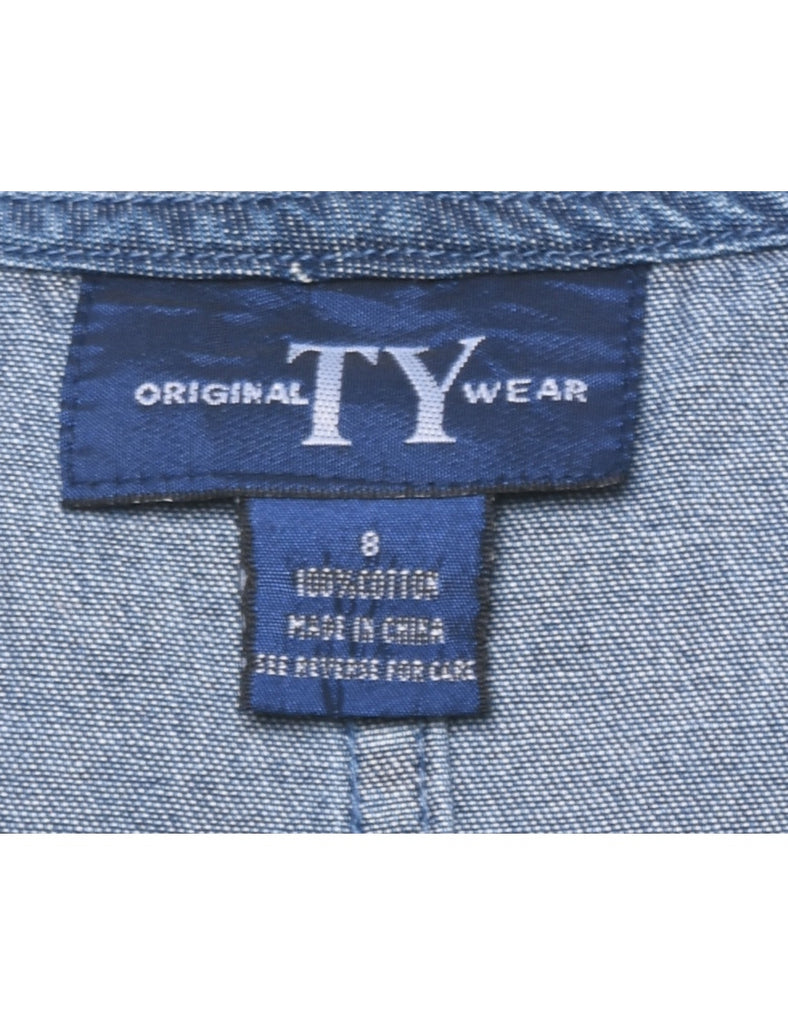 Medium Wash Denim Dress - M