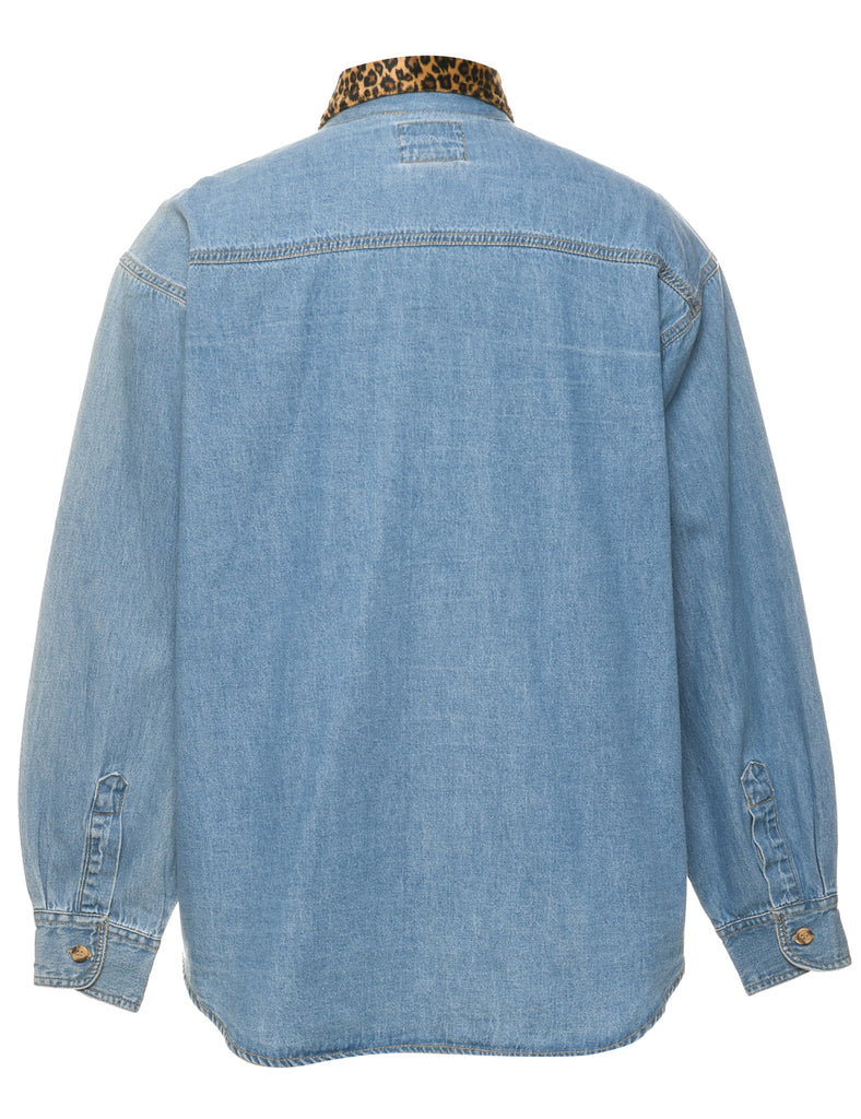 Medium Wash Denim Shirt - M