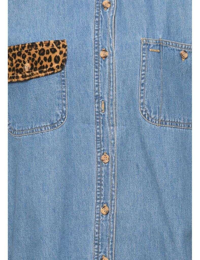 Medium Wash Denim Shirt - M