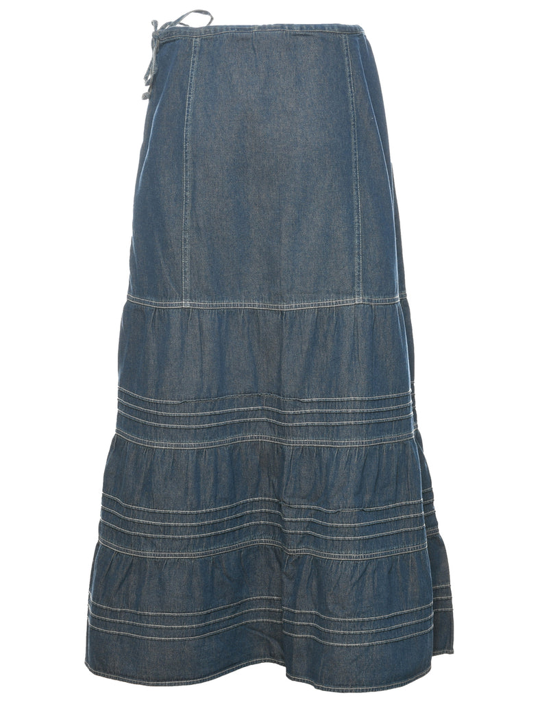 Medium Wash Denim Skirt - L