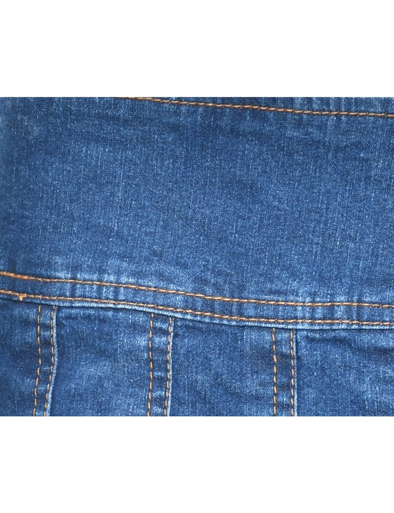 Medium Wash Denim Skirt - L
