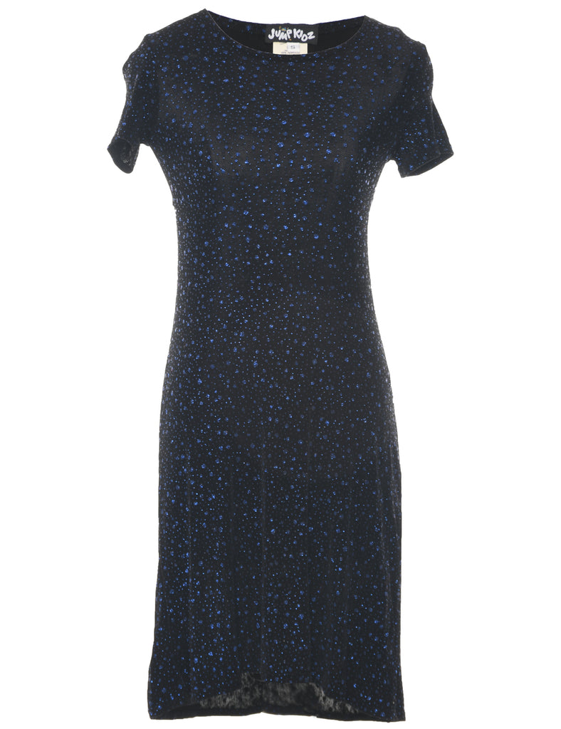 Metallic Black Dress - S