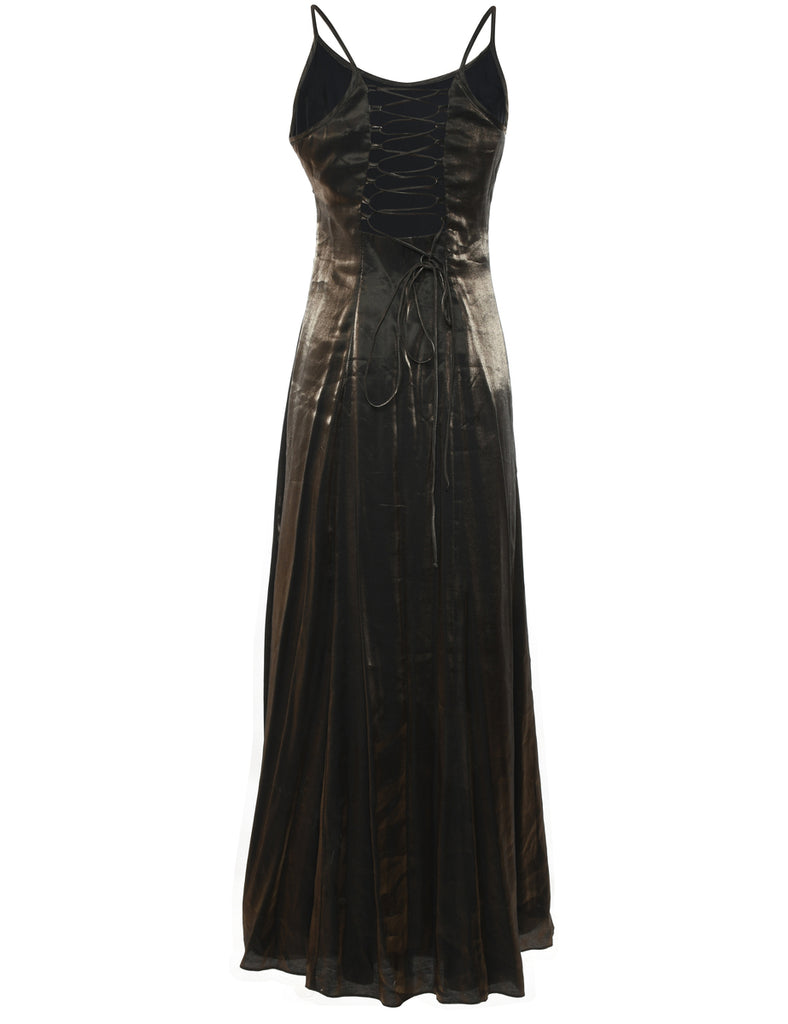 Metallic Brown Evening Dress - S