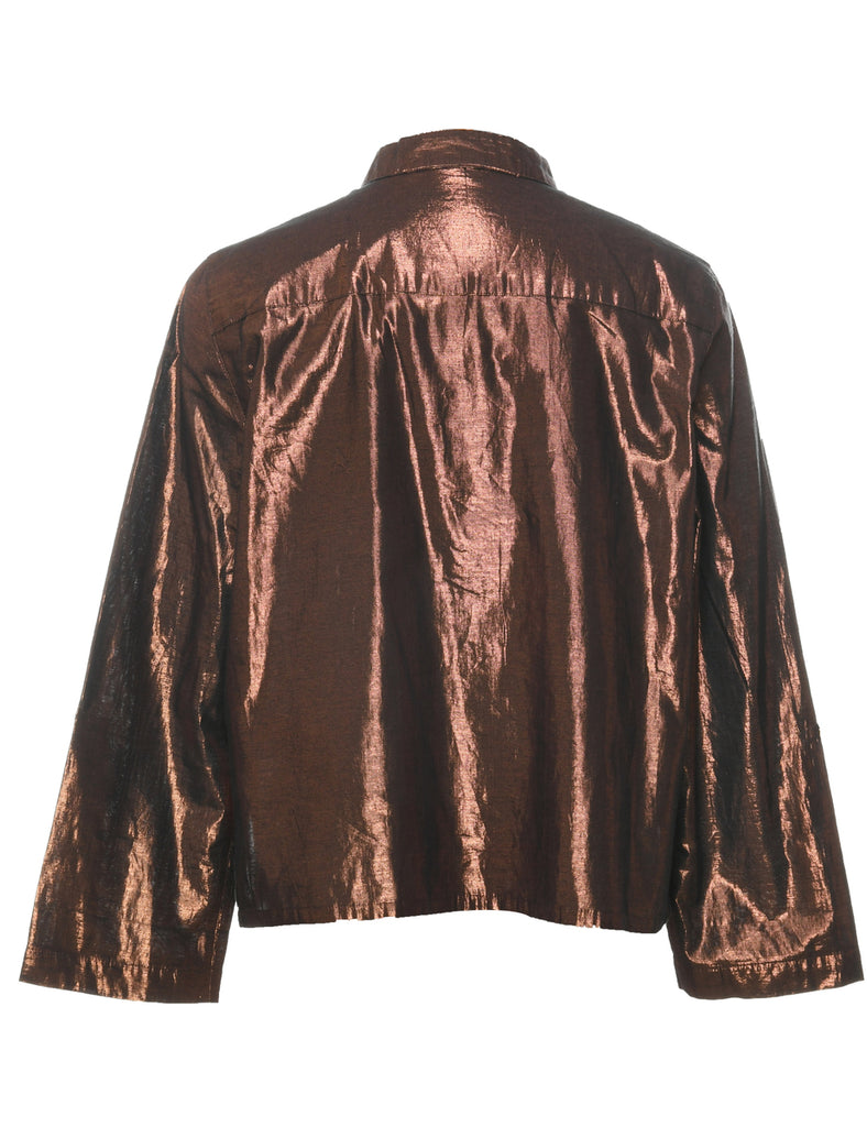 Metallic Evening Blouse - M
