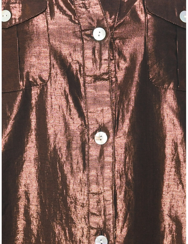 Metallic Evening Blouse - M