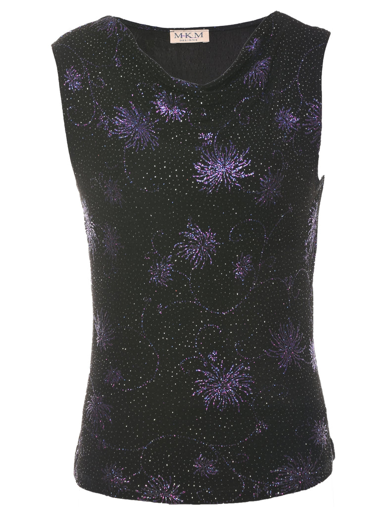 Metallic Evening Top - S