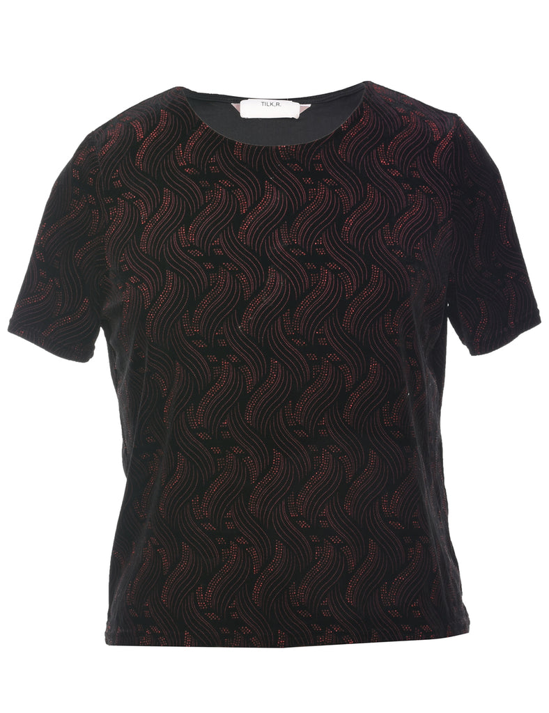 Metallic Evening Top - L