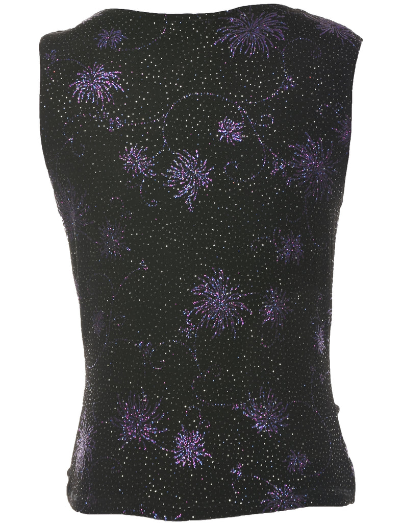 Metallic Evening Top - S