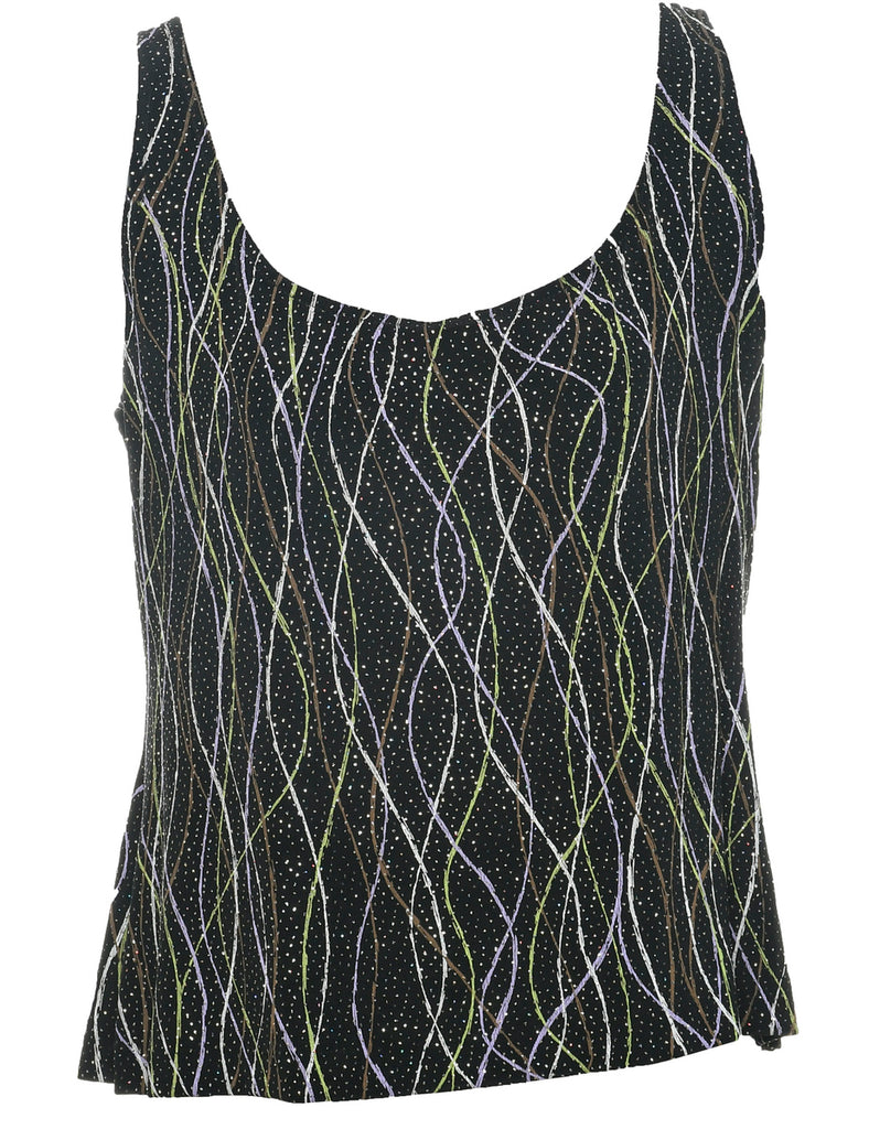 Metallic Finish Evening Top - L