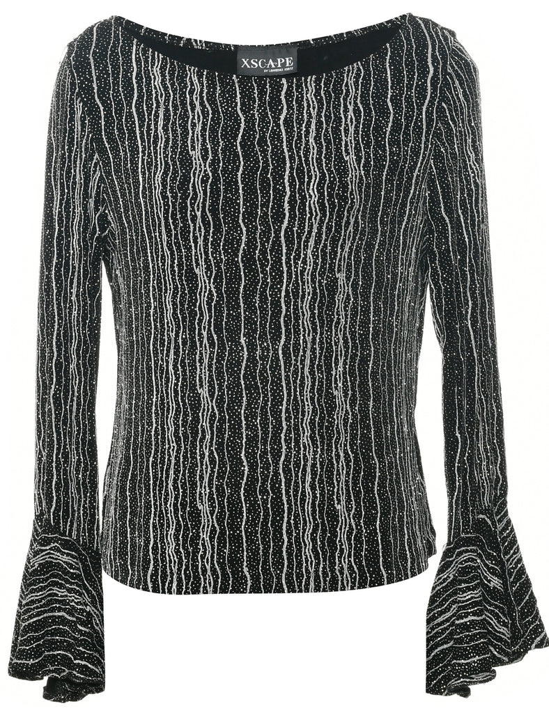 Metallic Finish Evening Top - M