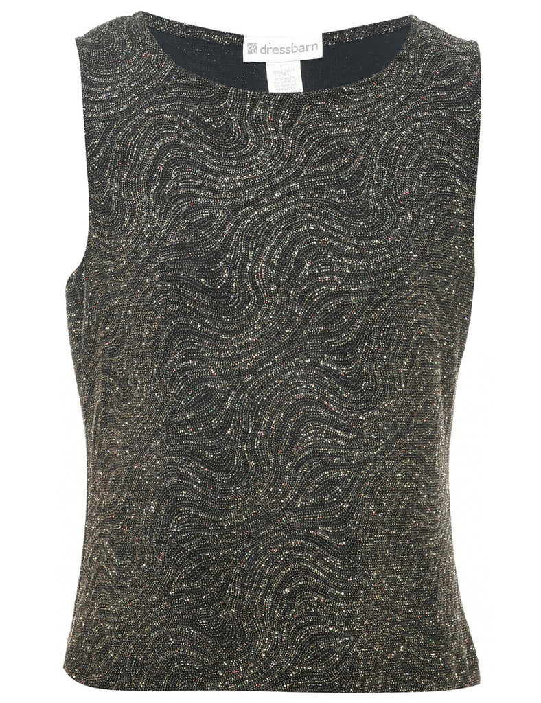 Metallic Finish Evening Top - M