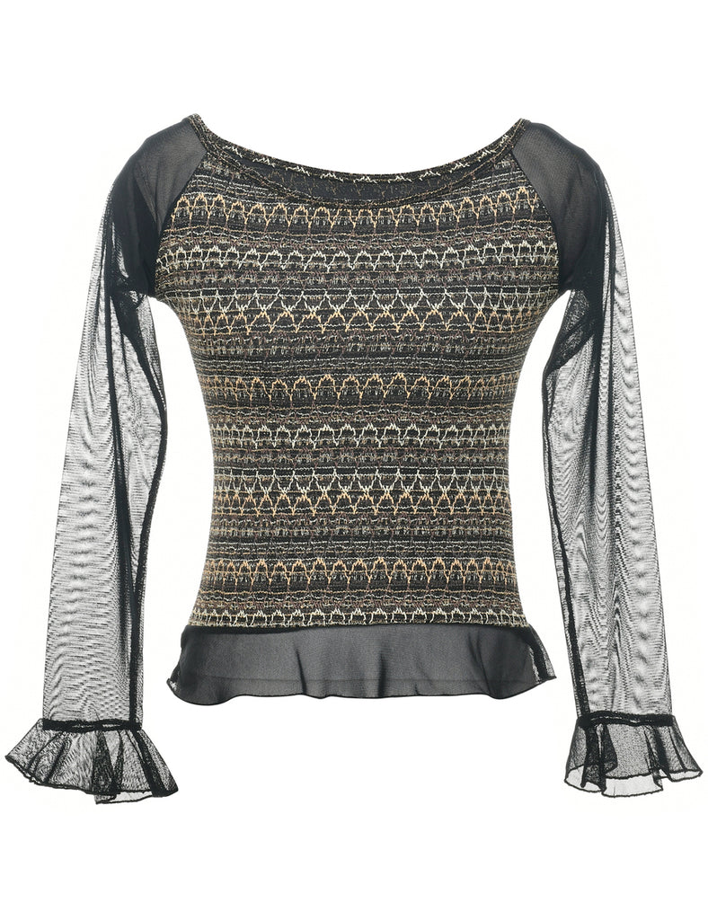 Metallic Finish Evening Top - XS