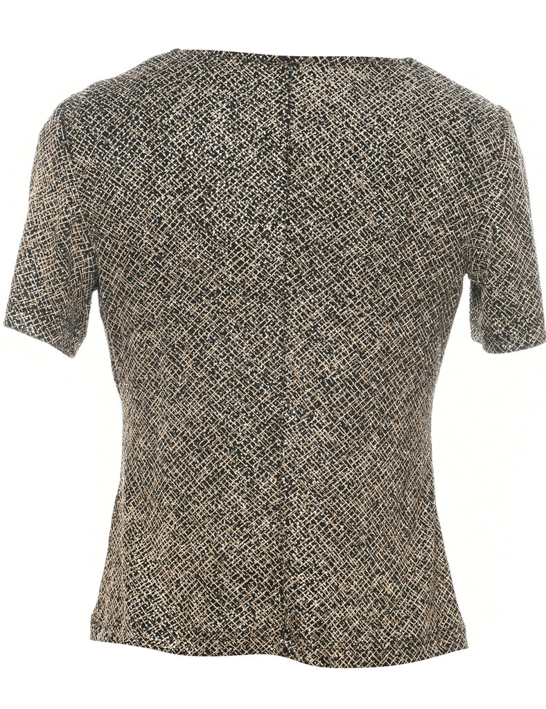 Metallic Finish Evening Top - M