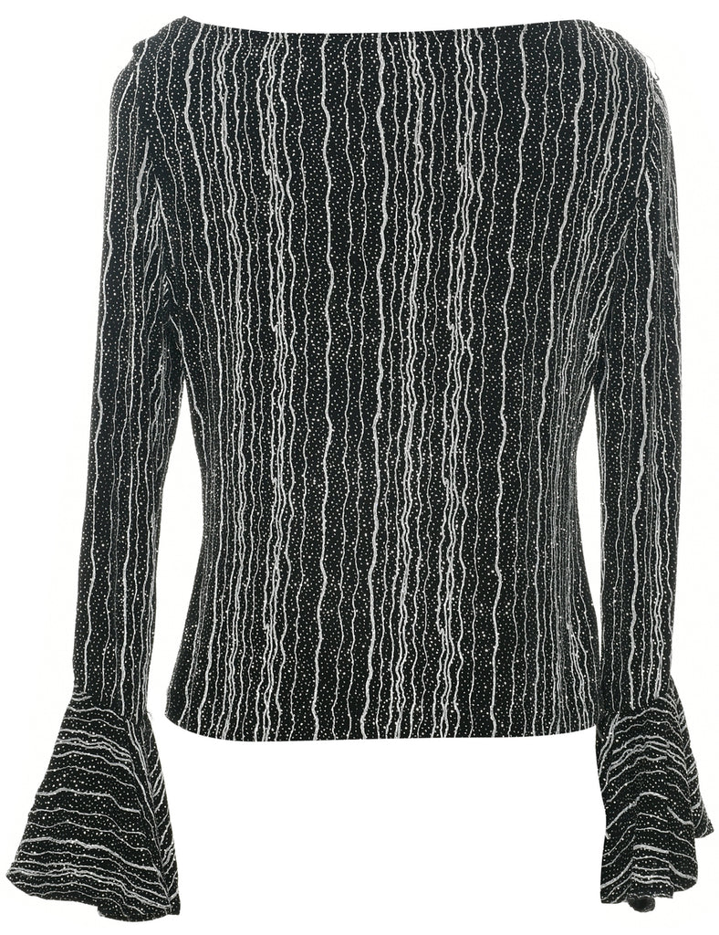 Metallic Finish Evening Top - M
