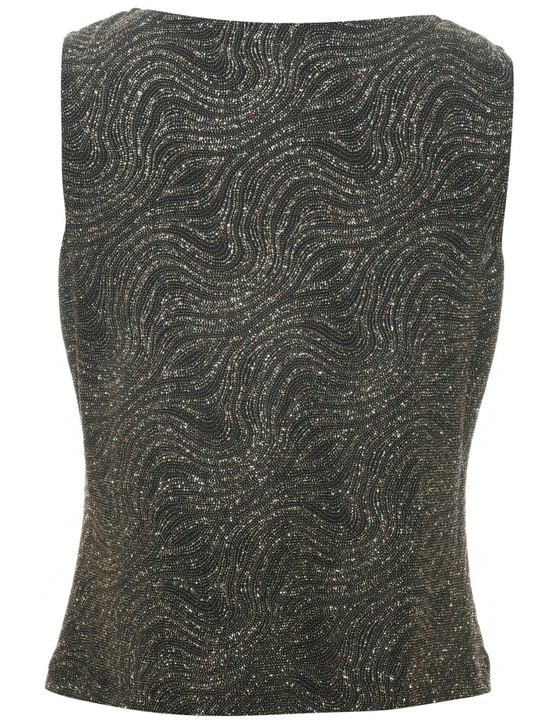 Metallic Finish Evening Top - M