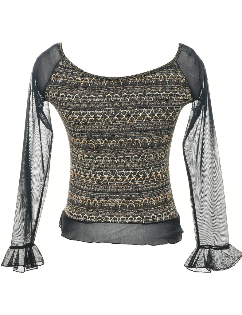 Metallic Finish Evening Top - XS