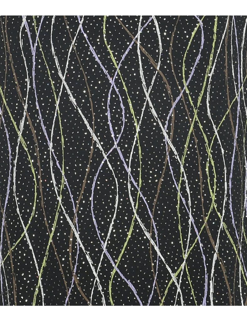 Metallic Finish Evening Top - L