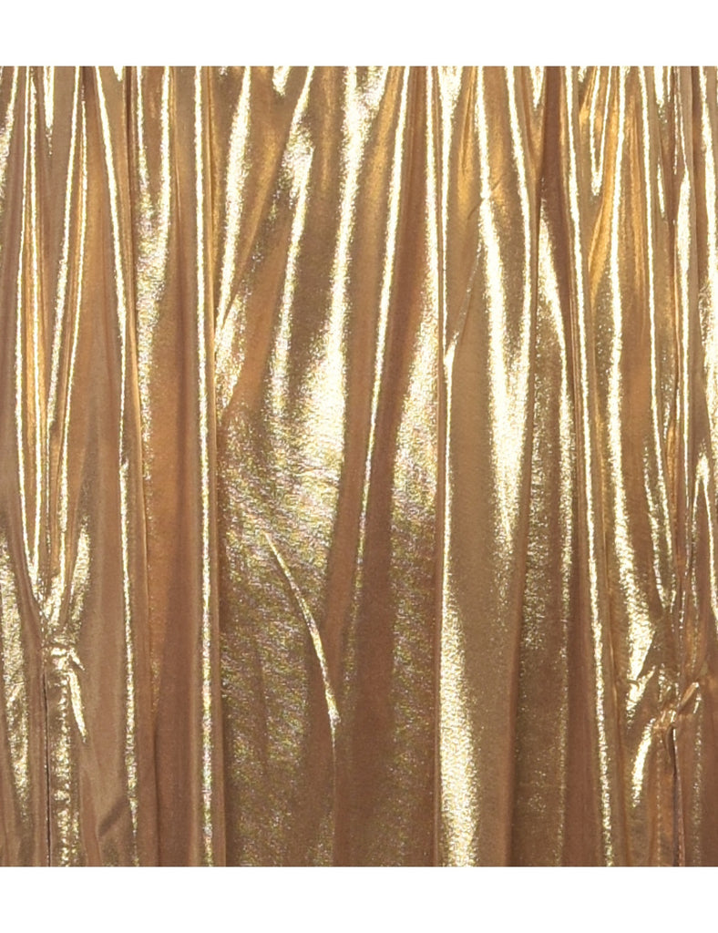 Metallic Gold Evening Dress - M