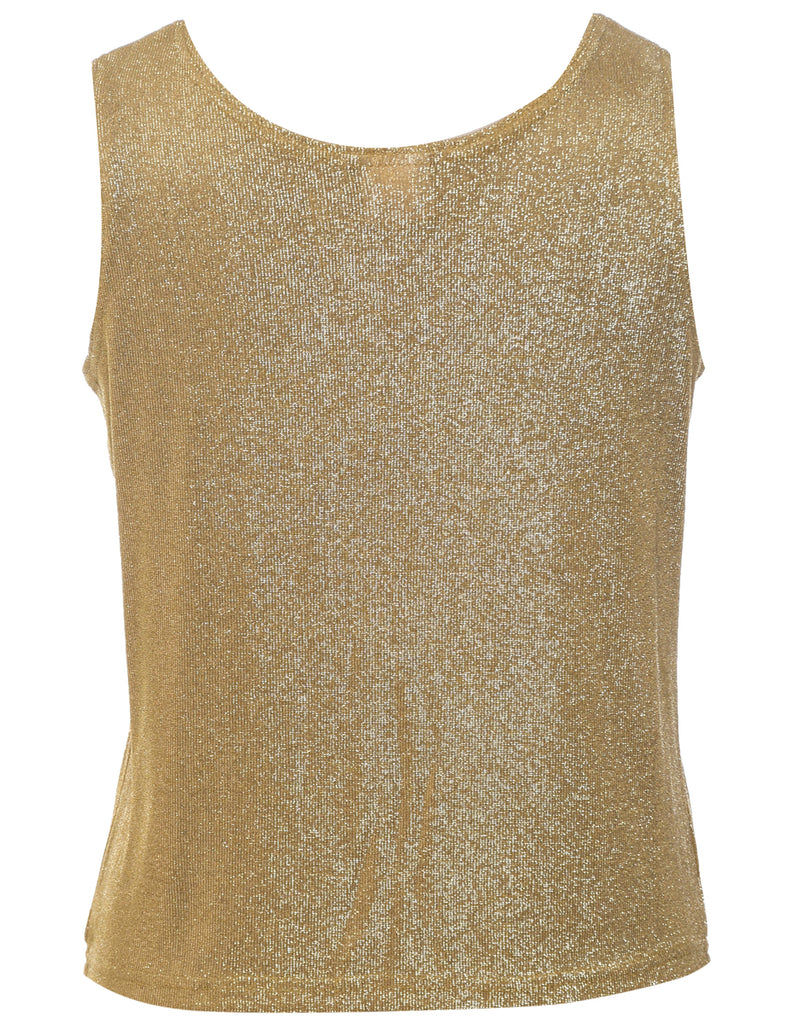 Metallic Look Vest - L