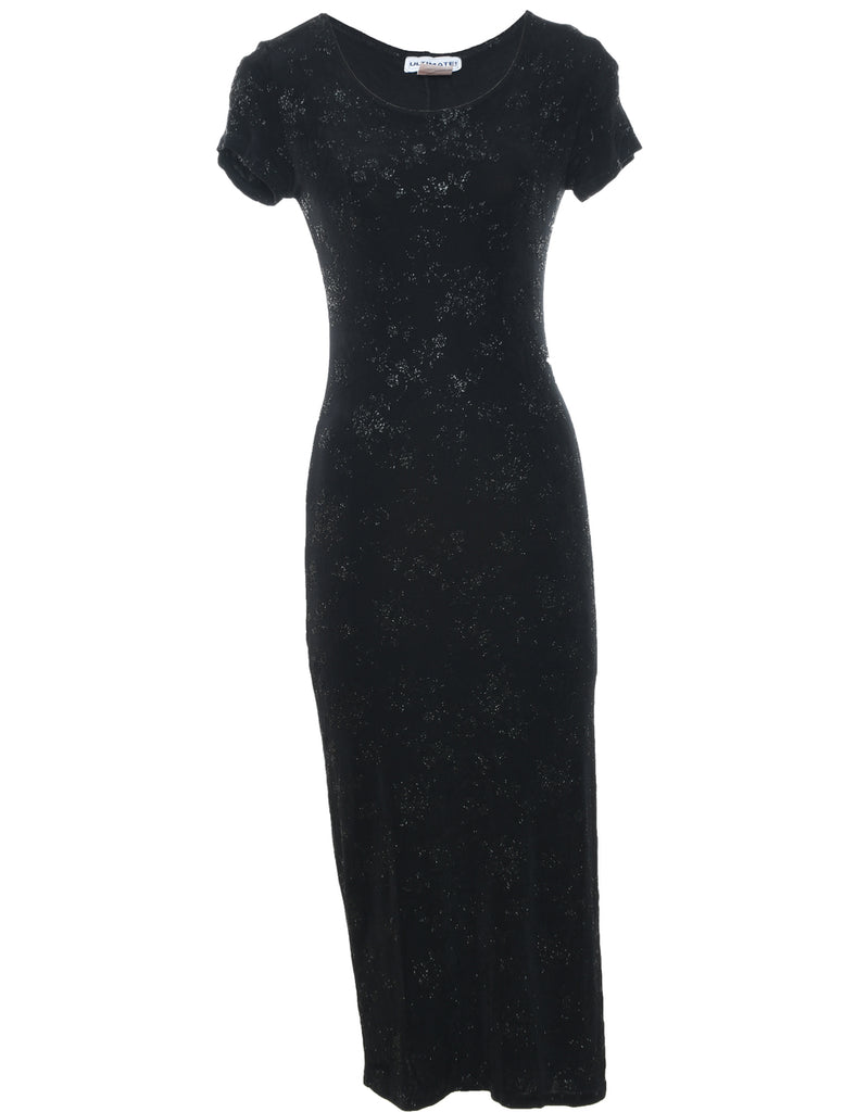 Metallic Pattern Evening Dress - S