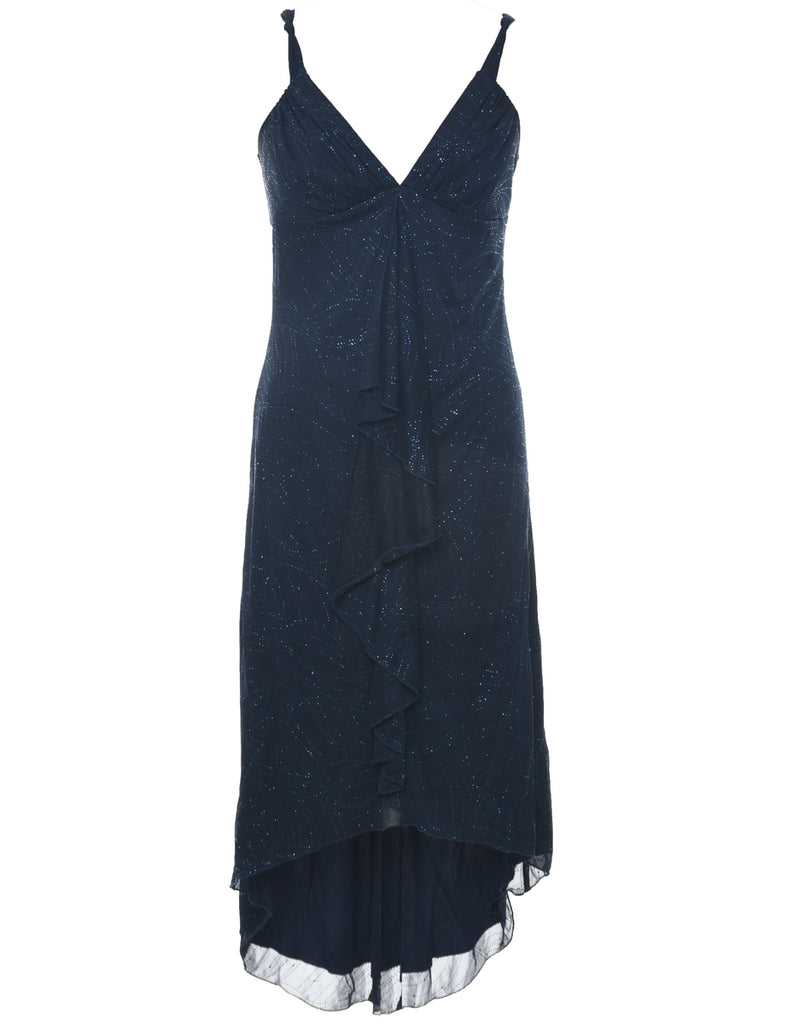 Metallic Pattern Evening Dress - L