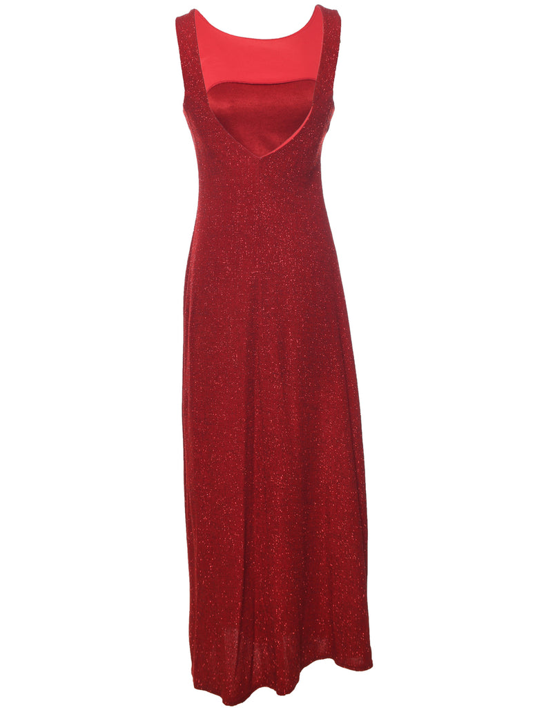Metallic Pattern Evening Dress - XS