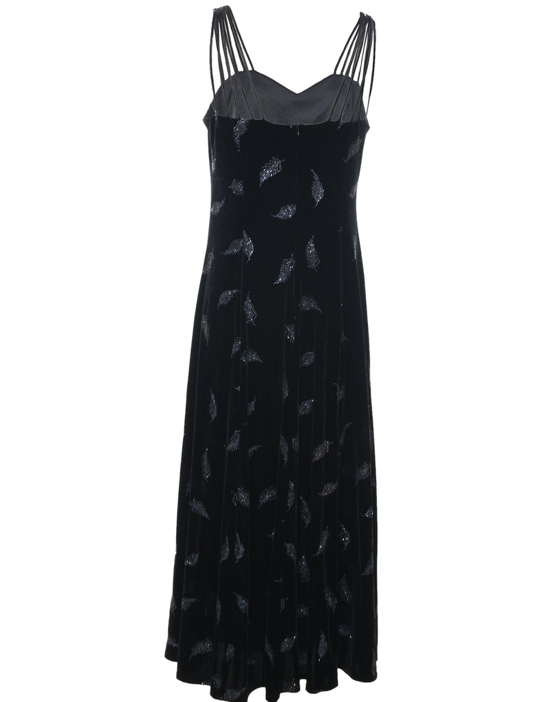 Metallic Pattern Evening Dress - M