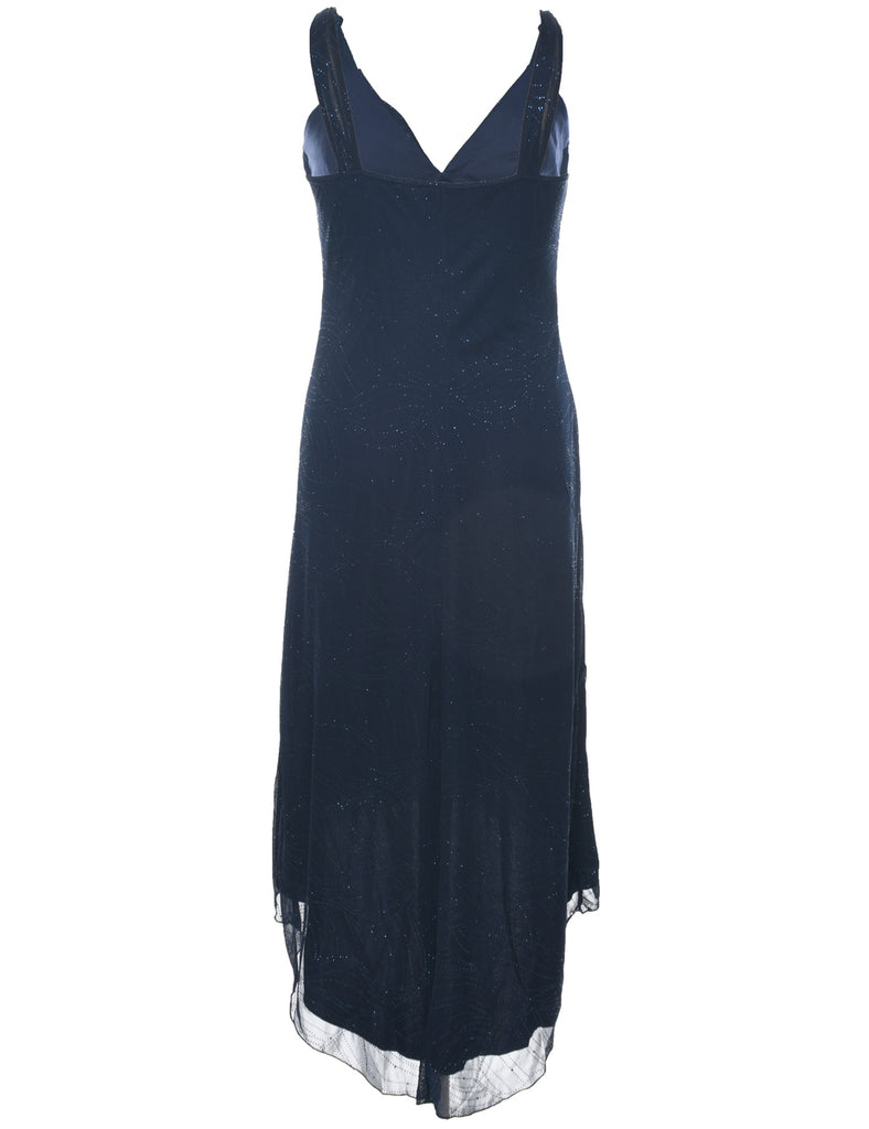 Metallic Pattern Evening Dress - L