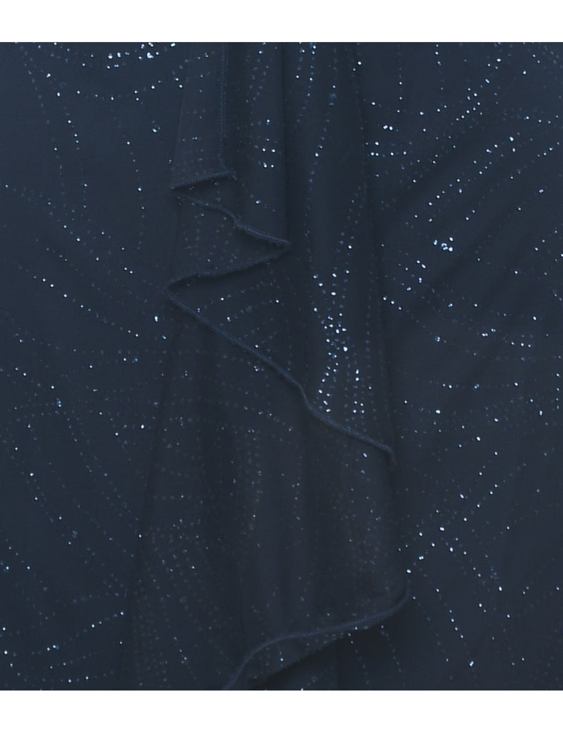Metallic Pattern Evening Dress - L