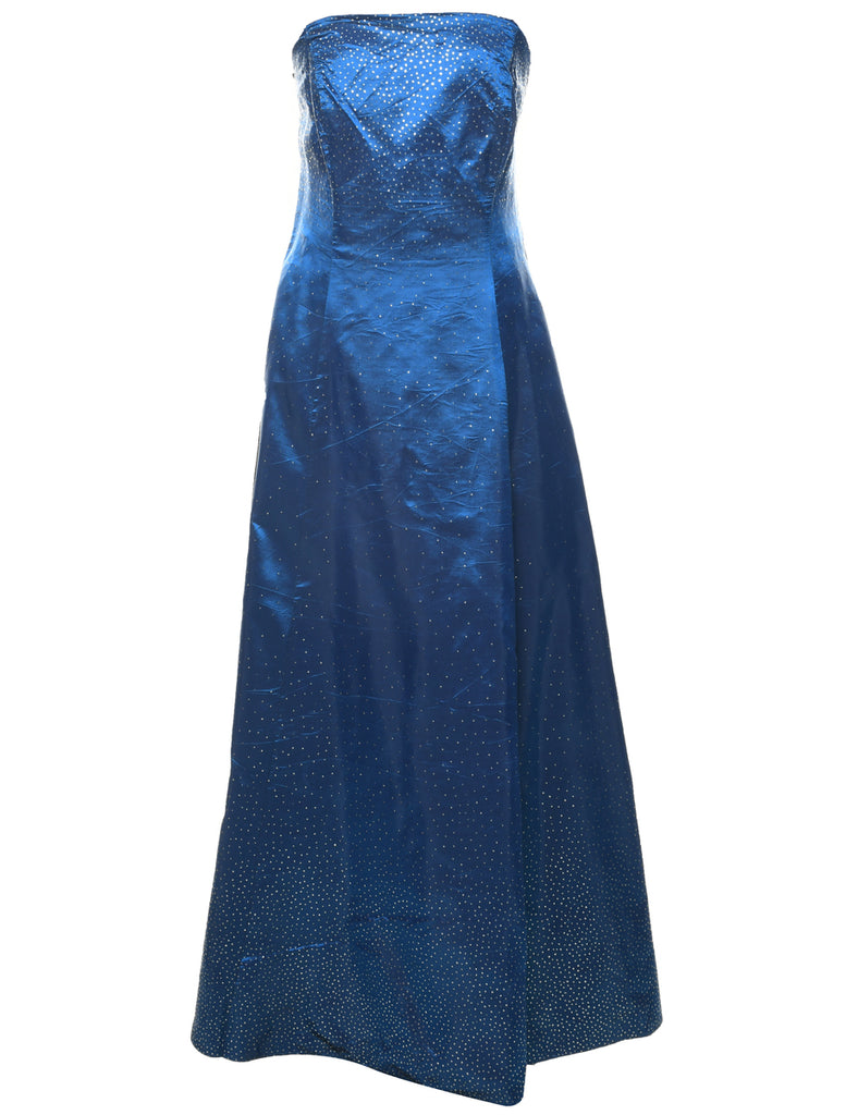 Metallic Pattern Prom Dress - S