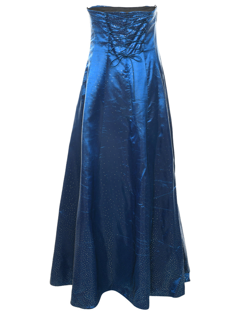 Metallic Pattern Prom Dress - S