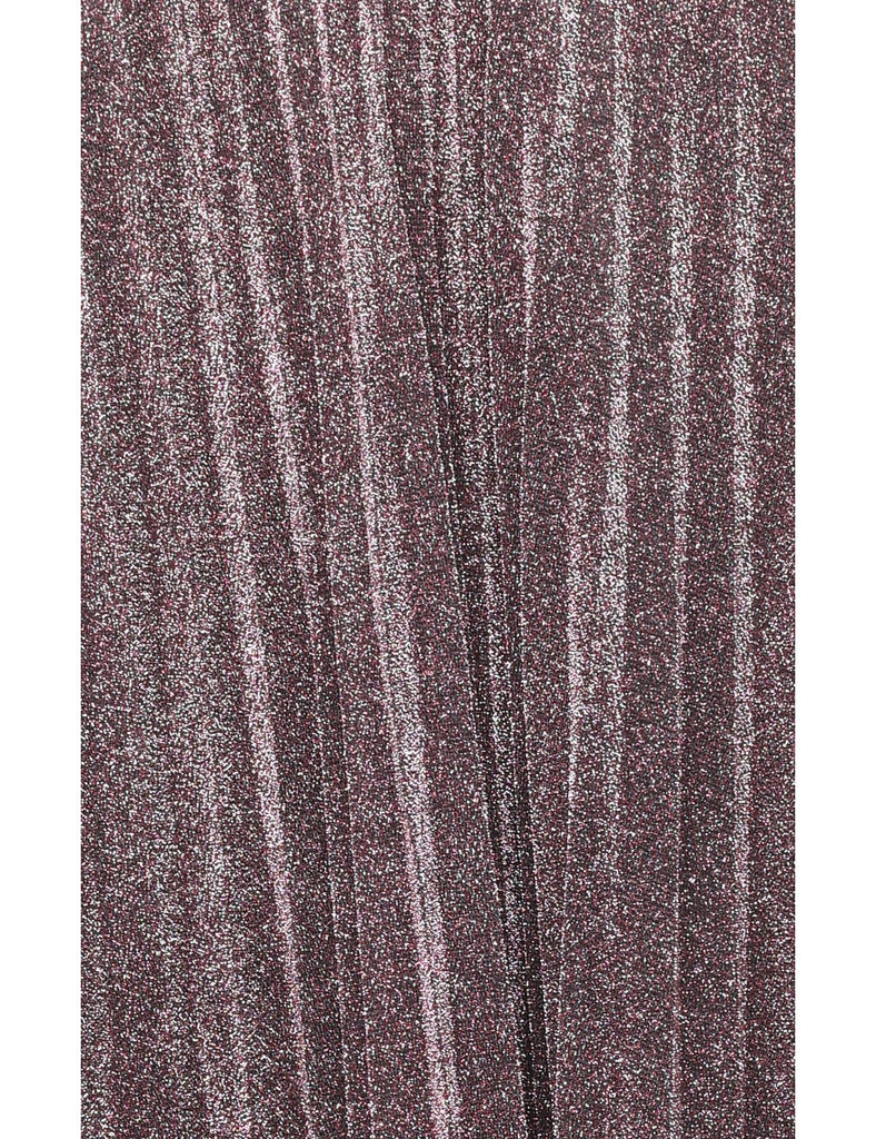 Metallic Plum Glittery Midi Skirt - S