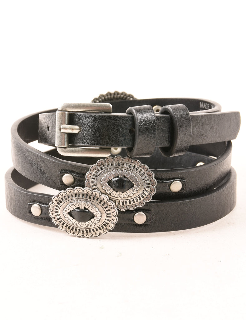 Metallic Skinny Belt - M