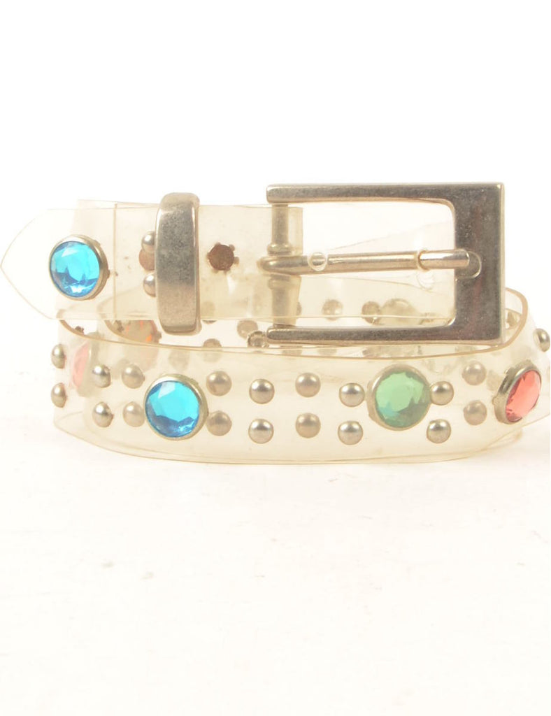 Metallic Y2K Western Belt - M