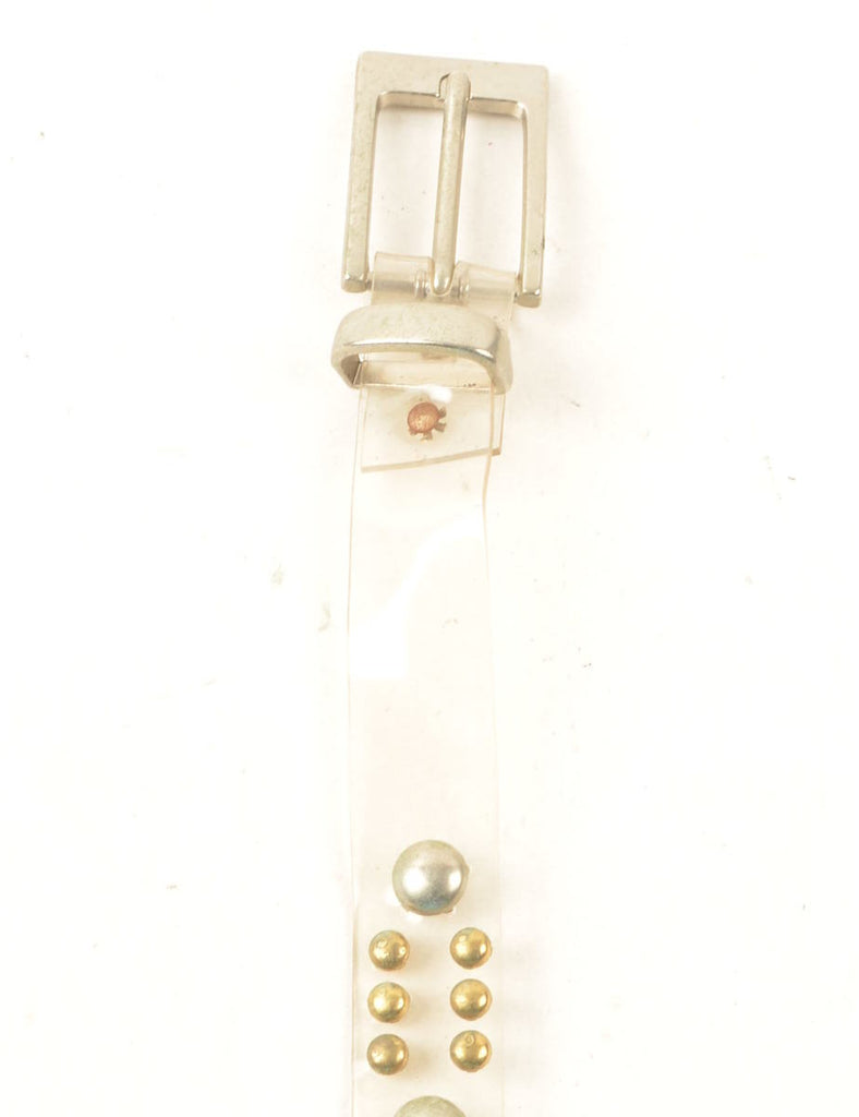 Metallic Y2K Western Belt - M