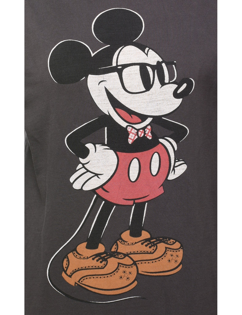 Mickey Mouse Dark Grey Cartoon Sweatshirt - M