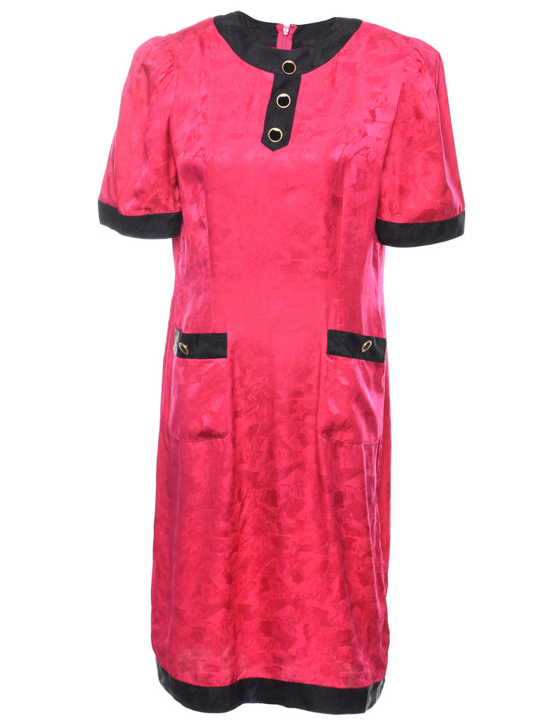 Midi Length Patterned Dress - L