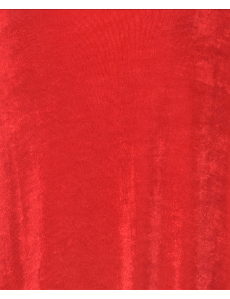 Midi Length Red Dress - M