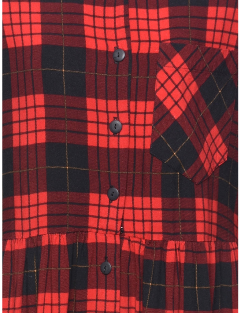 Miss Dorby Checked Shirt Dress - L