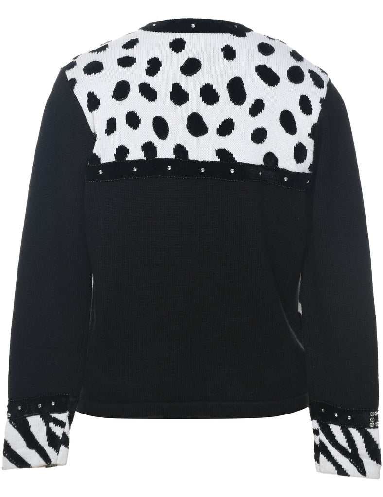 Monochrome Cardigan - M